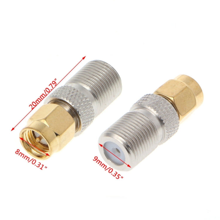 2 件裝 SMA 公頭轉 F 母頭射頻同軸連接器，SMA 公轉 F 母