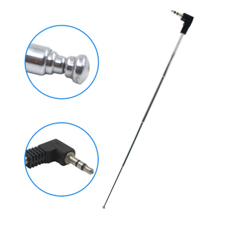 可伸縮 3.5mm FM 收音機天線，適用於手機，最大長度：24.5cm，FM 收音機天線