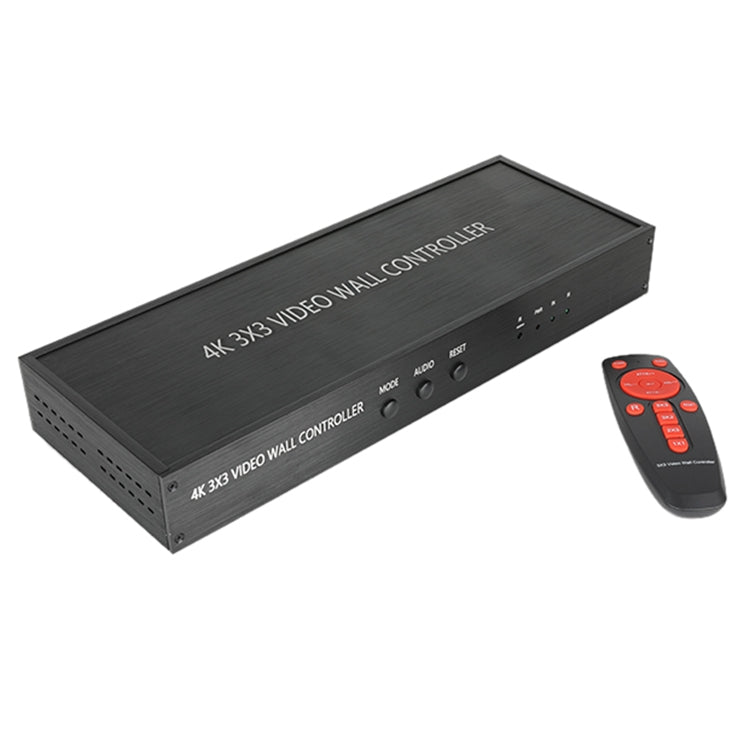 NK-BT88 4K 3X3 HDMI 視頻牆控制器多屏拼接處理器，帶遙控器，歐盟插頭，歐盟插頭