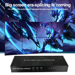 NK-BT88 4K 3X3 HDMI 視頻牆控制器多屏拼接處理器，帶遙控器，歐盟插頭，歐盟插頭