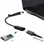 DP USB-C / Type-C轉7.4 x 0.6毫米電源適配器充電線，適用惠普，2.4 x 0.6毫米