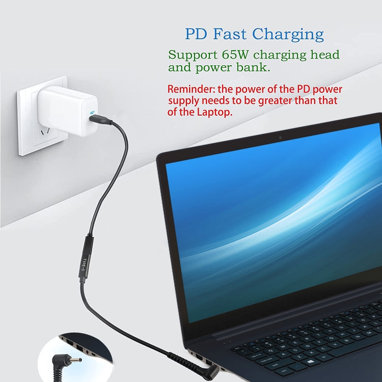 USB-C / Type-C 轉 4.0 x 1.35 毫米電源適配器充電線，4.0 x 1.35 毫米