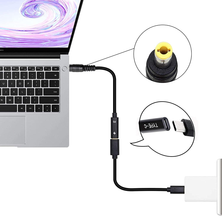 DP USB-C / Type-C轉5.5 x 2.5毫米電源適配器充電線，5.5 x 2.5毫米
