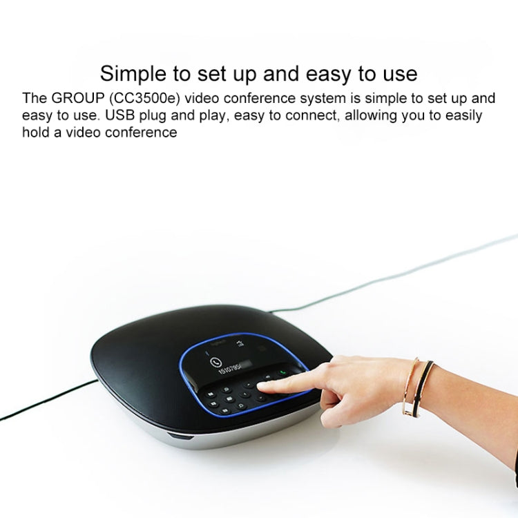 Logitech CC3500e 高清 1080P 在線課程商務視訊會議攝影機，歐規插頭