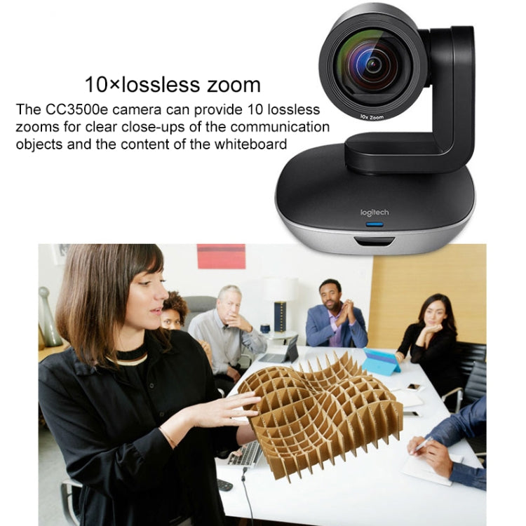 Logitech CC3500e 高清 1080P 在線課程商務視訊會議攝影機，歐規插頭
