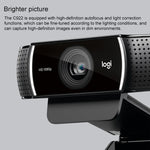 Logitech C922 高清 1080P 自動對焦網路攝影機，配備 2 個全向麥克風