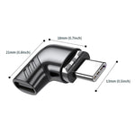 X20 120W PD USB-C / Type-C 母頭至 USB-C / Type-C 直角磁吸充電轉接器