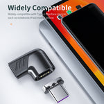 X20 120W PD USB-C / Type-C 母頭至 USB-C / Type-C 直角磁吸充電轉接器