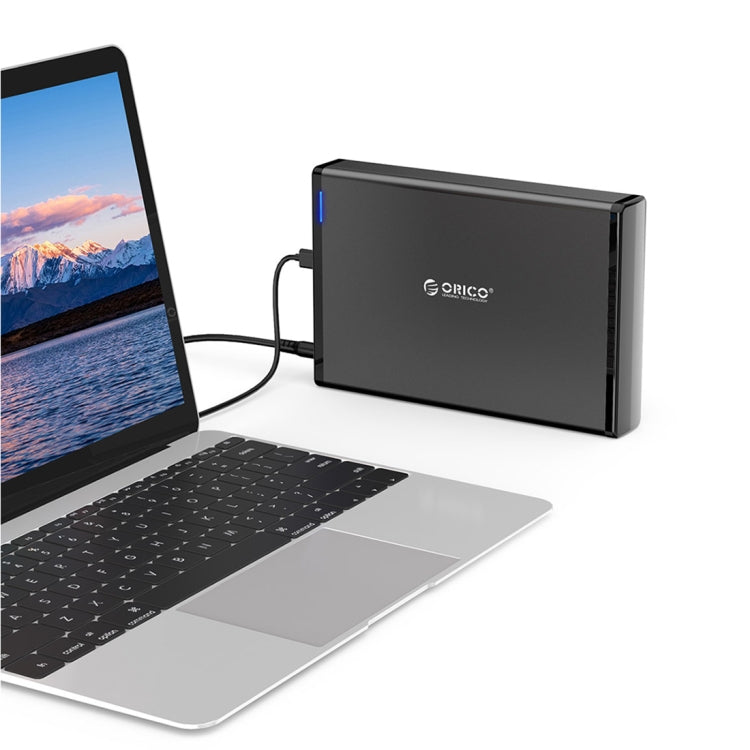 ORICO 7688C3 8TB 3.5 吋 USB-C / Type-C 移動硬碟外殼，帶可拆卸底座，線長：1 米