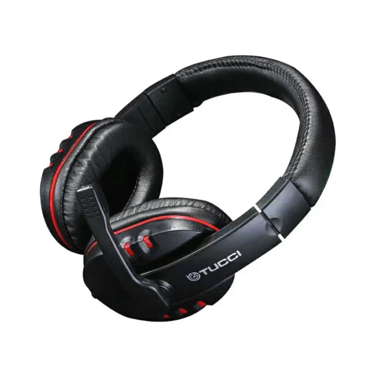 TUCCI X6 超重低音立體聲PC遊戲耳機，帶麥克風，X6