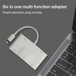 NK-1042 6合1 8 Pin公轉雙USB + 雙SD卡 + 3.5mm音頻接口 + 8 Pin充電接口母座相機轉接器