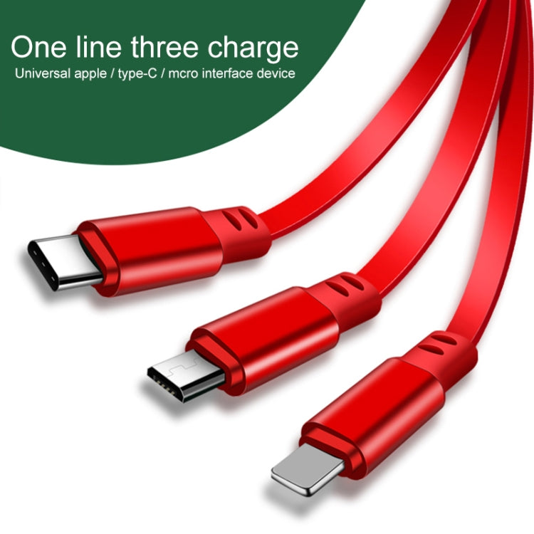 1.2米 3.5A最大輸出 3合1 USB轉USB-C / Type-C + 8Pin + Micro USB 可伸縮充電線