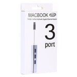鋁合金外殼3埠USB3.0集線器+USB-C / Type-C千兆乙太網路轉接器，USB Type-C 1000Mbps