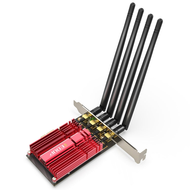 EDUP 9633-800 AC1900Mbps 2.4GHz及5GHz雙頻PCI-Express轉接器4天線外接網卡，AC1900Mbps