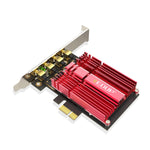 EDUP 9633-800 AC1900Mbps 2.4GHz及5GHz雙頻PCI-Express轉接器4天線外接網卡，AC1900Mbps
