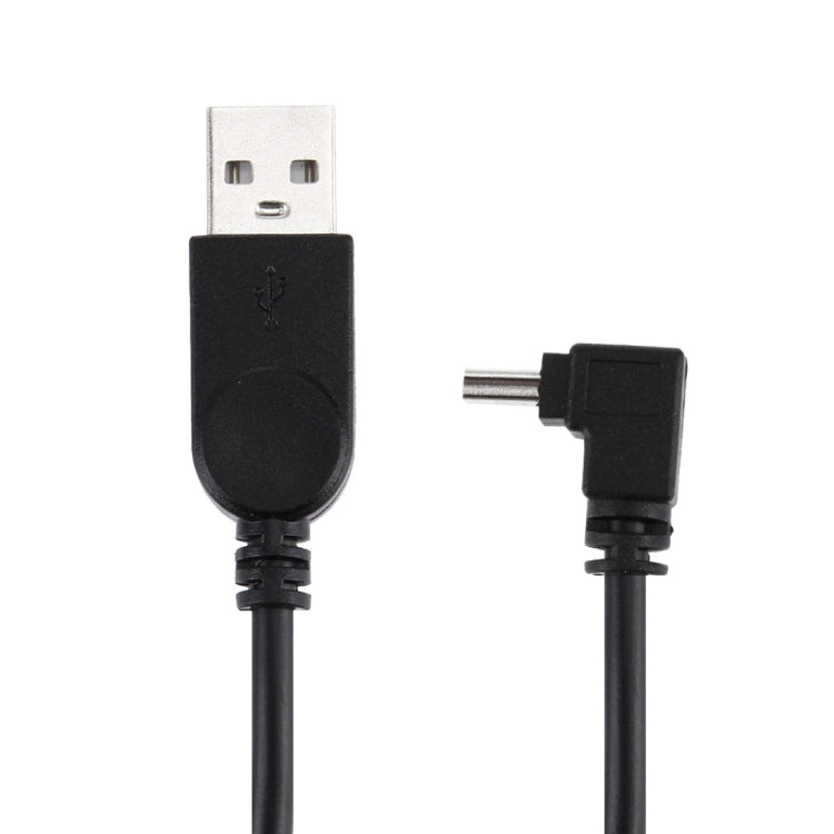 90度彎頭迷你USB轉USB數據/充電線，長度：28cm，彎頭迷你USB