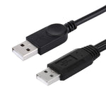 2合1 USB 2.0公頭轉2埠雙USB公頭電腦/筆電用線，長度：50cm，USB 2.0 AM轉2 USB 2.0 AM