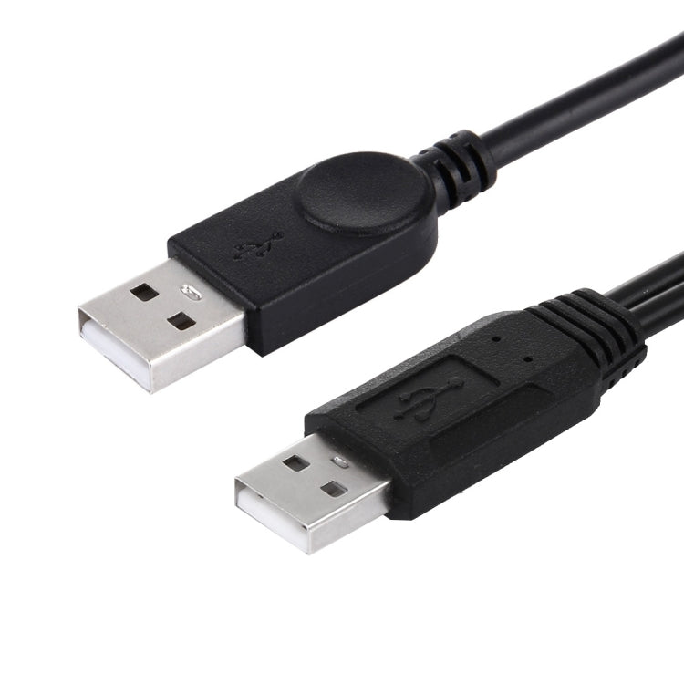 2合1 USB 2.0公頭轉2埠雙USB公頭電腦/筆電用線，長度：50cm，USB 2.0 AM轉2 USB 2.0 AM