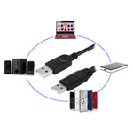 2合1 USB 2.0公頭轉2埠雙USB公頭電腦/筆電用線，長度：50cm，USB 2.0 AM轉2 USB 2.0 AM