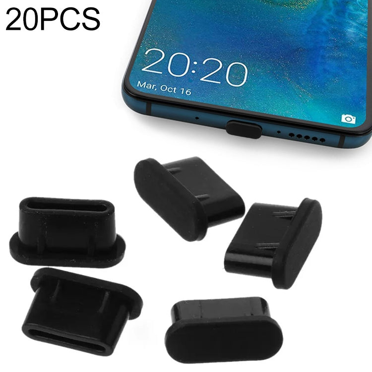 20個矽膠防塵塞，適用於USB-C / Type-C埠