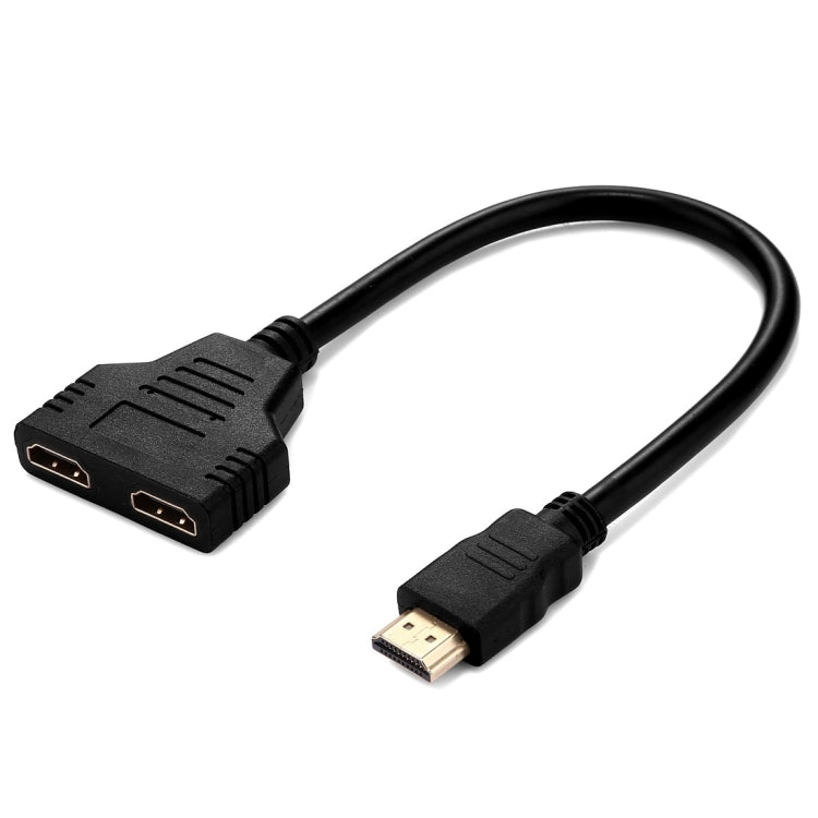 30cm HDMI 公頭轉雙 HDMI 母頭 1.4 版本線材連接器轉接器