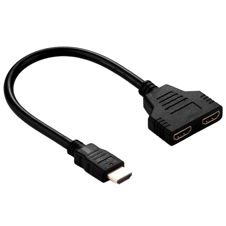 30cm HDMI 公頭轉雙 HDMI 母頭 1.4 版本線材連接器轉接器