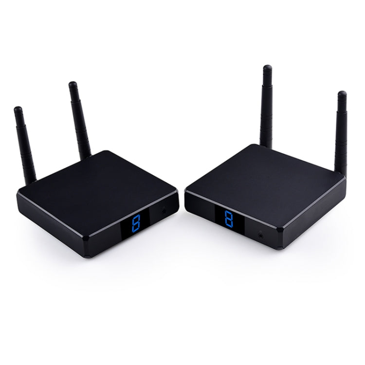 Measy FHD686-2 全高清 1080P 3D 2.4GHz / 5.8GHz 無線高清多媒體介面延長器，1 發射器 + 2 接收器，傳輸距離：200m，FHD686-2（英國插頭）、FHD686-2（美國插頭）、FHD686-2（澳洲插頭）、FHD686-2（歐洲插頭）