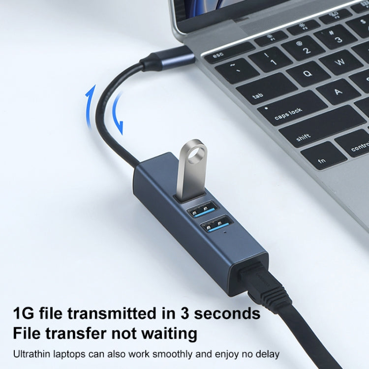 RDS 6307-4 USB-C / Type-C 轉 USB3.0 + 三埠 USB2.0 四合一集線器轉接器，6307-4
