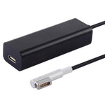 AnyWatt 85W USB-C / Type-C 母頭轉 5 針 MagSafe 1 公頭 L 形系列充電轉接器，適用於 MacBook，85W 黑色，85W 白色