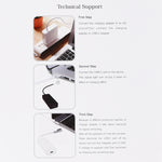 AnyWatt 85W USB-C / Type-C 母頭轉 5 針 MagSafe 1 公頭 L 形系列充電轉接器，適用於 MacBook，85W 黑色，85W 白色