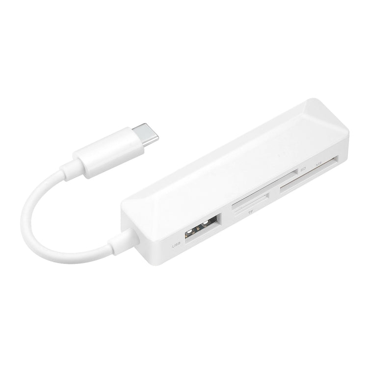 4合1 MS + SD + TF + USB2.0 多功能讀卡器，適用Type-C設備，Type-C接口