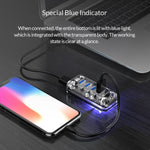 ORICO F4U 四埠 USB 3.0 5Gbps 快速傳輸桌面集線器，藍色 LED 指示燈，4 埠