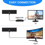 25 英里範圍 28dBi 高增益放大數位 HDTV 室內外電視天線，附 3.7m 同軸電纜與 IEC 轉接頭，25 英里 28dBi
