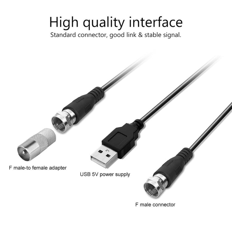 USB 連接器信號增強放大器 + IEC 轉換頭，USB 50 英里 25dBi