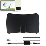 50 英里範圍 25dBi 高增益數位室內 HDTV 天線，附 3m 同軸電纜，50 英里 25dBi 黑色