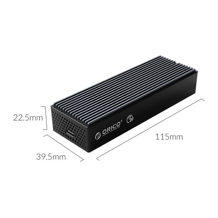 ORICO M2PVC3-G20-GY-BP USB3.2 20Gbps M.2 NVMe SSD 外接盒，M2PVC3-G20-GY-BP