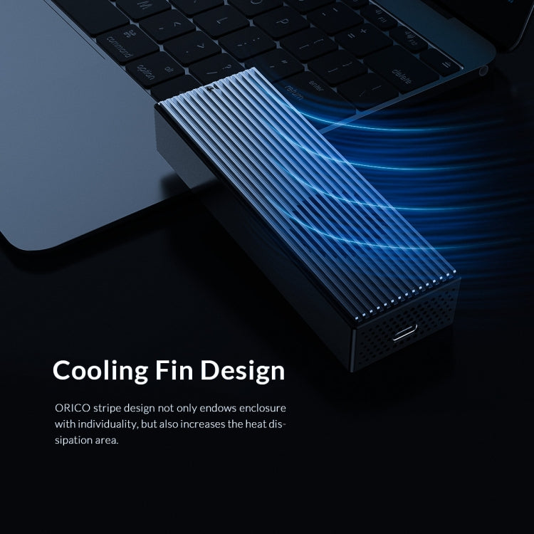 ORICO M2PVC3-G20-GY-BP USB3.2 20Gbps M.2 NVMe SSD 外接盒，M2PVC3-G20-GY-BP