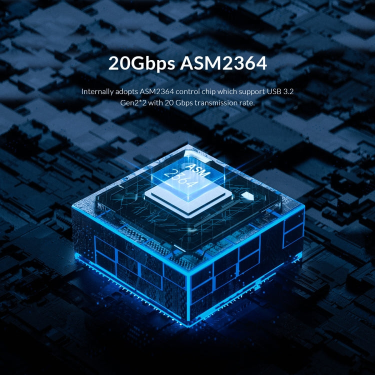 ORICO M2PVC3-G20-GY-BP USB3.2 20Gbps M.2 NVMe SSD 外接盒，M2PVC3-G20-GY-BP