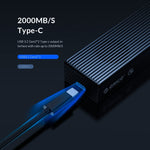 ORICO M2PVC3-G20-GY-BP USB3.2 20Gbps M.2 NVMe SSD 外接盒，M2PVC3-G20-GY-BP