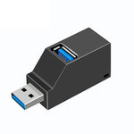 便攜迷你 2 埠 USB 2.0 + 1 埠 USB 3.0 集線器附掛繩，USB 3.0
