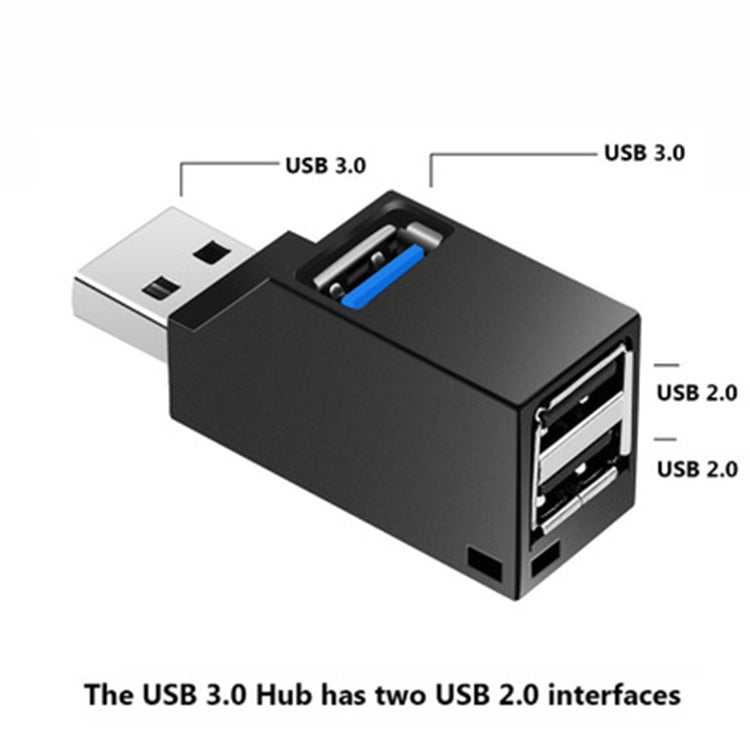 便攜迷你 2 埠 USB 2.0 + 1 埠 USB 3.0 集線器附掛繩，USB 3.0