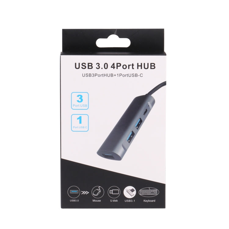 U-811 四合一 USB 3.0 轉 3 埠 USB 3.0 + USB-C / Type-C 埠集線器擴充座，U-811