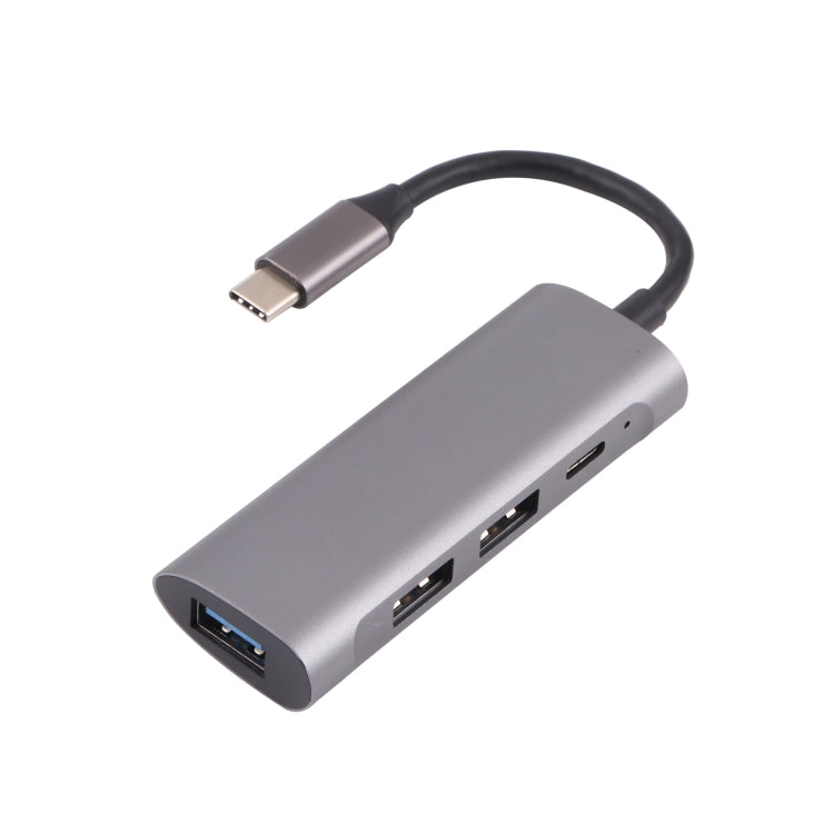 T-811 四合一 USB-C / Type-C 轉 3 埠 USB 3.0 + USB-C / Type-C 埠集線器擴充座，T-811