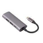 T-811 四合一 USB-C / Type-C 轉 3 埠 USB 3.0 + USB-C / Type-C 埠集線器擴充座，T-811