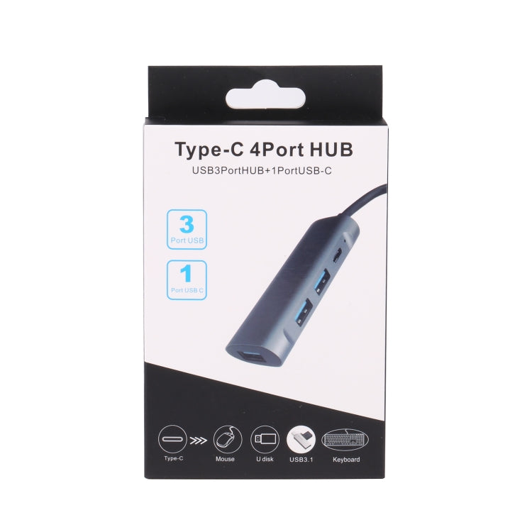 T-811 四合一 USB-C / Type-C 轉 3 埠 USB 3.0 + USB-C / Type-C 埠集線器擴充座，T-811