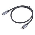 USB-C / Type-C 公頭轉 USB-C / Type-C 母頭轉接線，線長：50cm，50cm