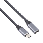 USB-C / Type-C 公頭轉 USB-C / Type-C 母頭轉接線，線長：50cm，50cm