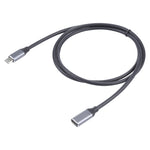 USB-C / Type-C 公頭轉 USB-C / Type-C 母頭轉接線，線長：1m，1m