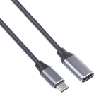 USB-C / Type-C 公頭轉 USB-C / Type-C 母頭轉接線，線長：25cm，25cm