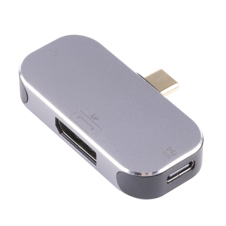 3 合 1 USB-C / Type-C 公對 USB-C / Type-C 充電 + USB + DP 母轉接器，USB-C / Type-C + USB + DP